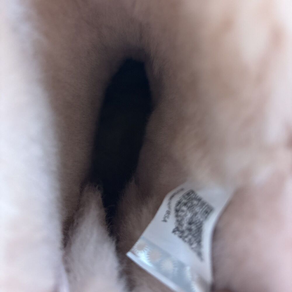 Womens UGG Boots Bailey Bow Pink EPRM Sz6 Suede Wool Coquette Festival VERY RARE - Picture 13 of 13